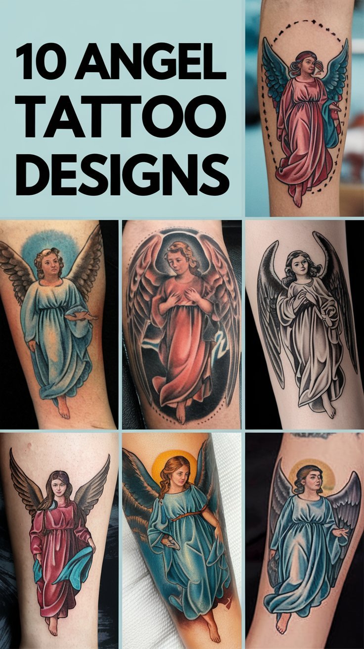 Read more about the article 10 Angel Tattoo Designs You’ll Love