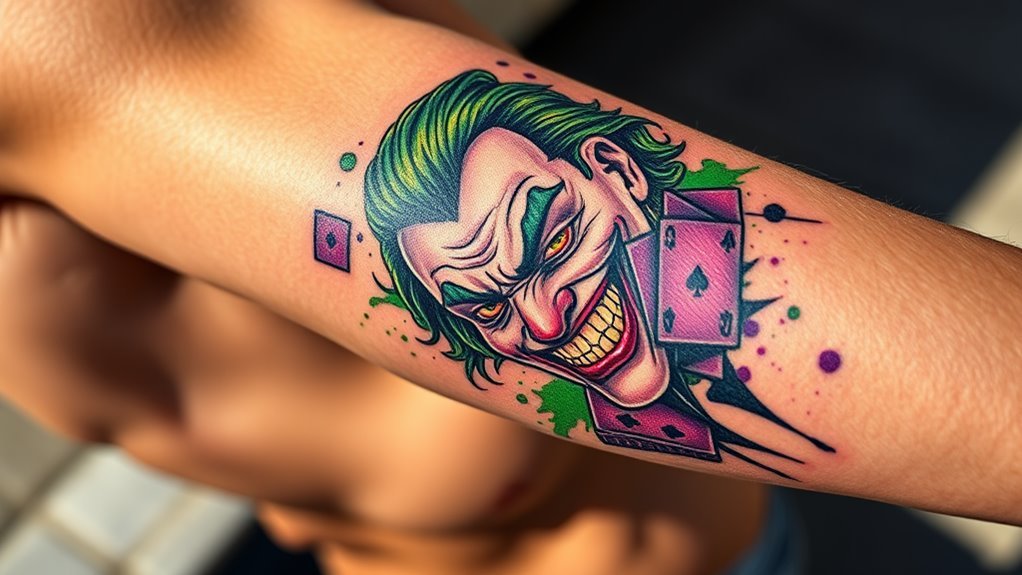 Read more about the article Joker Tattoo Meaning and Symbolism