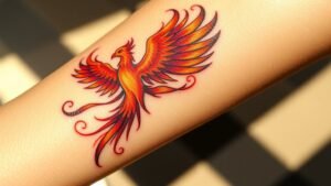 Read more about the article Phoenix Bird Tattoo Meaning and Symbolism