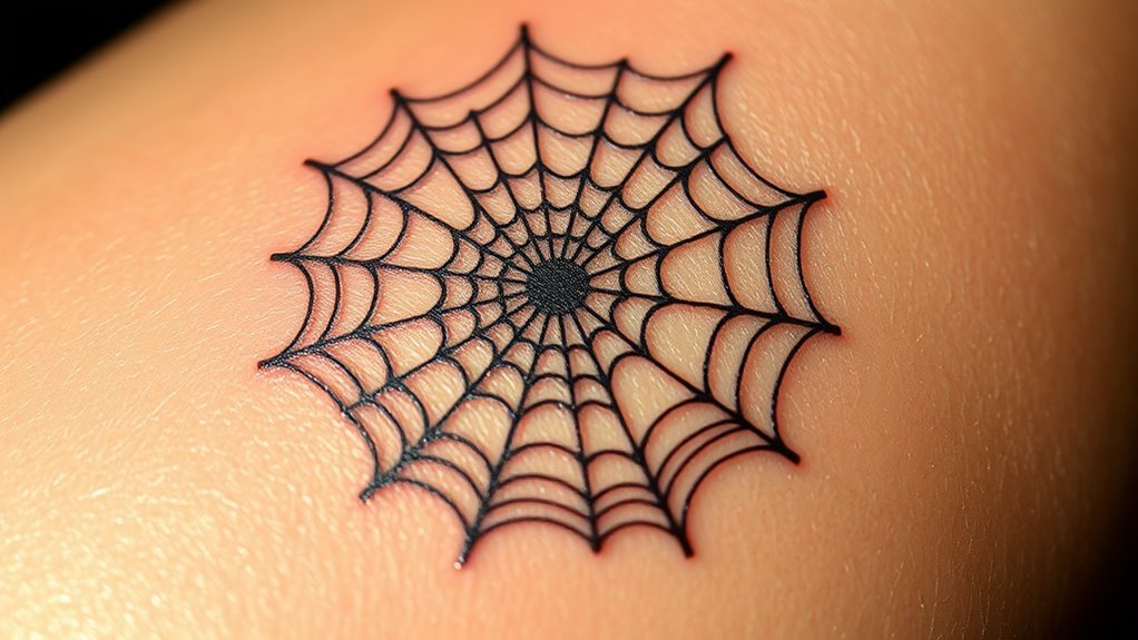 Read more about the article Spider Web Tattoo Meaning and Symbolism