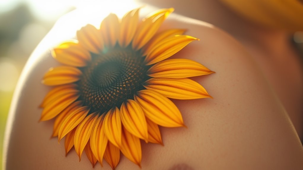 Read more about the article Sunflower Tattoo Meaning and Symbolism